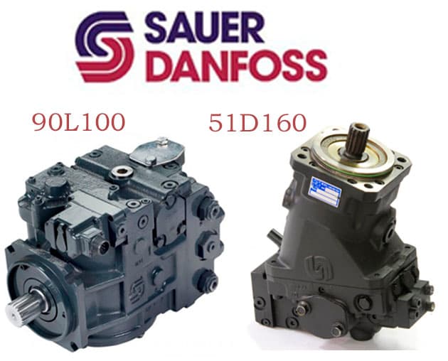 Насос Sauer Danfoss 90L100 и гидромотор 51D160 с телескопического погрузчика Амкодор 527