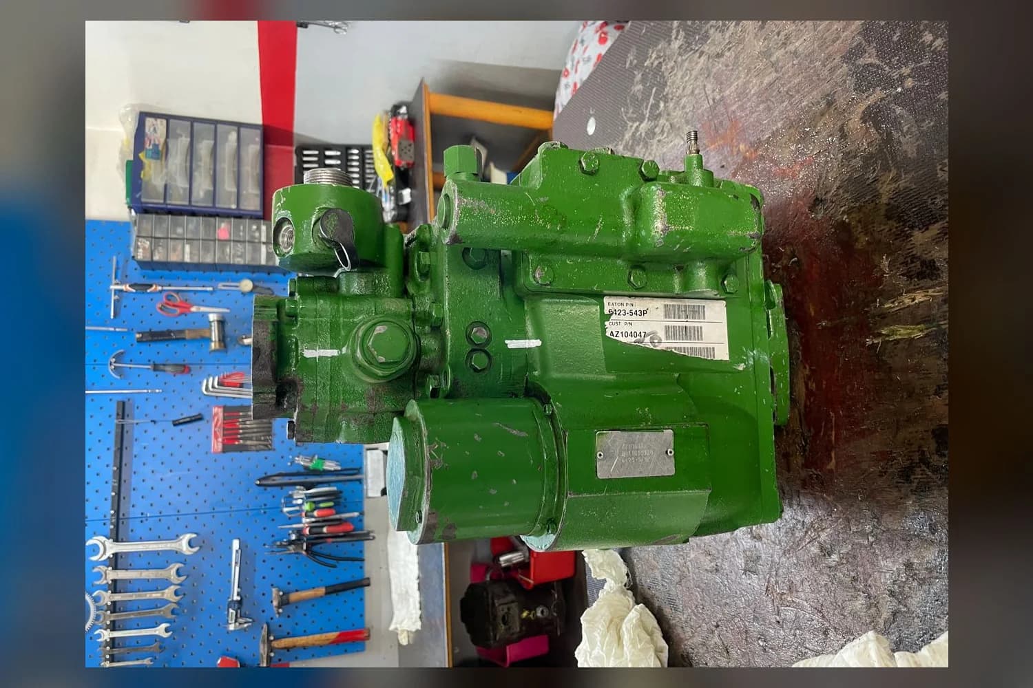 Гидронасос EATON 6423-543P с John Deere 7450: потеря мощности → дефектовка и восстановление узла